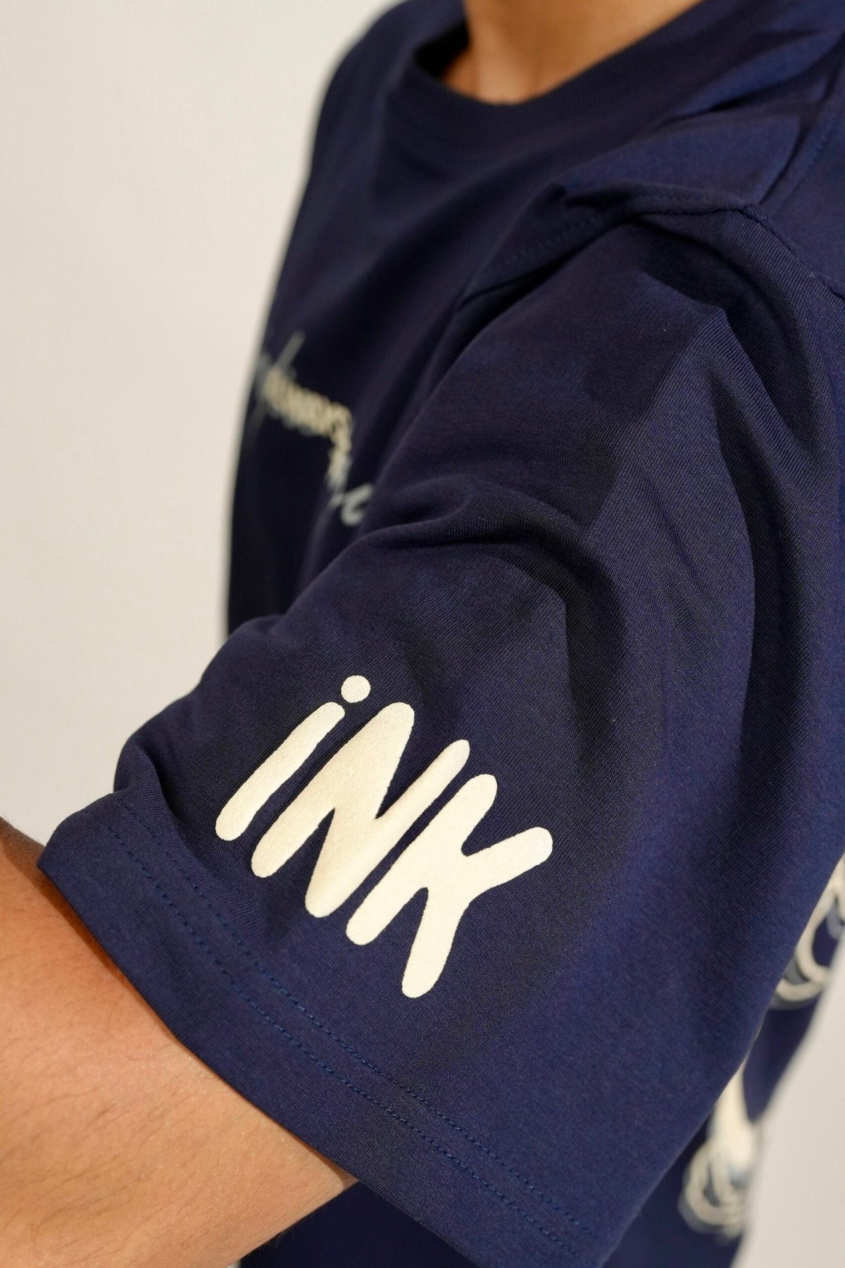 Dark Blue Dripcage Heavy Weight Oversized T-Shirt image 2