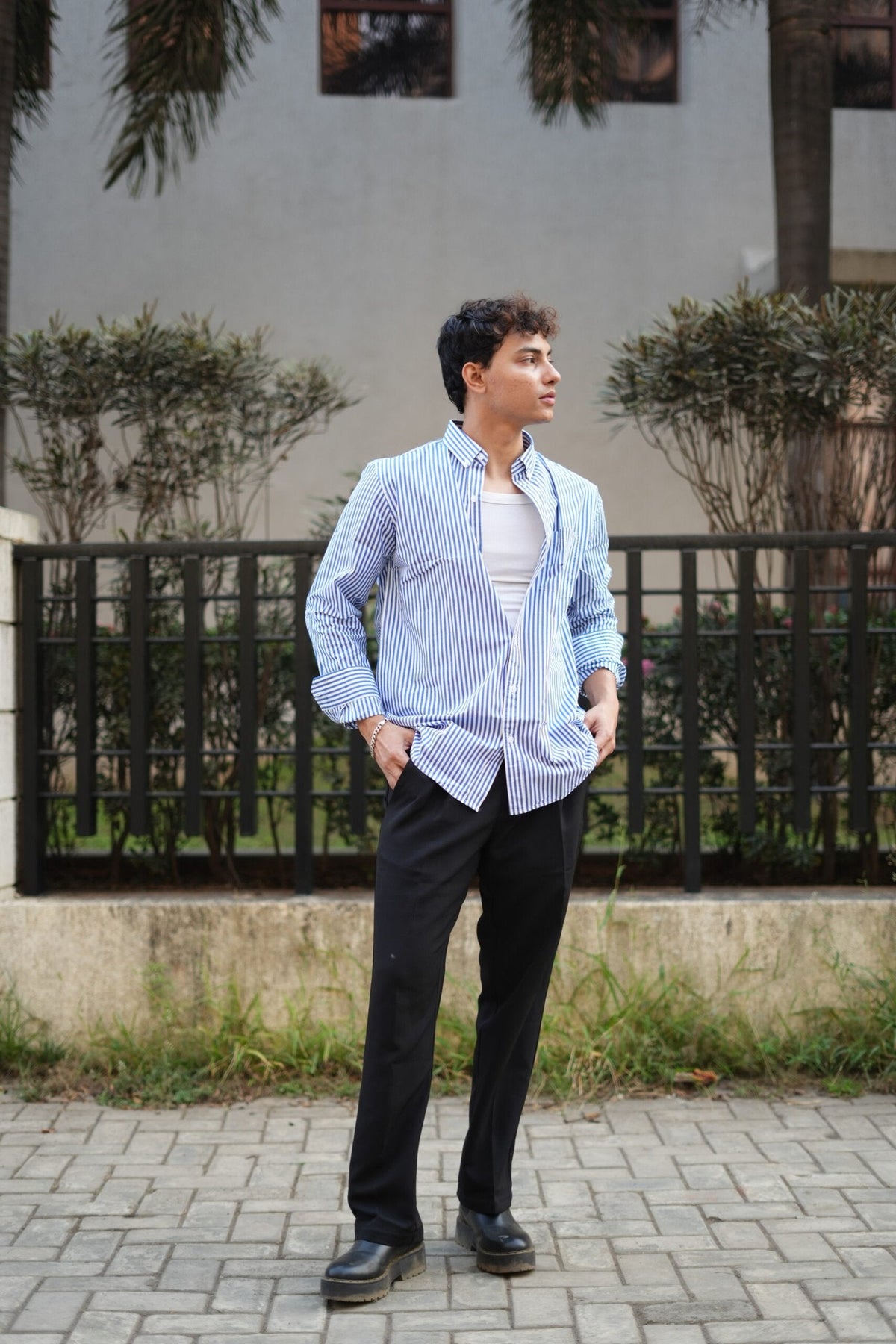 OLD MONEY THICK STRIPES SHIRT image 5
