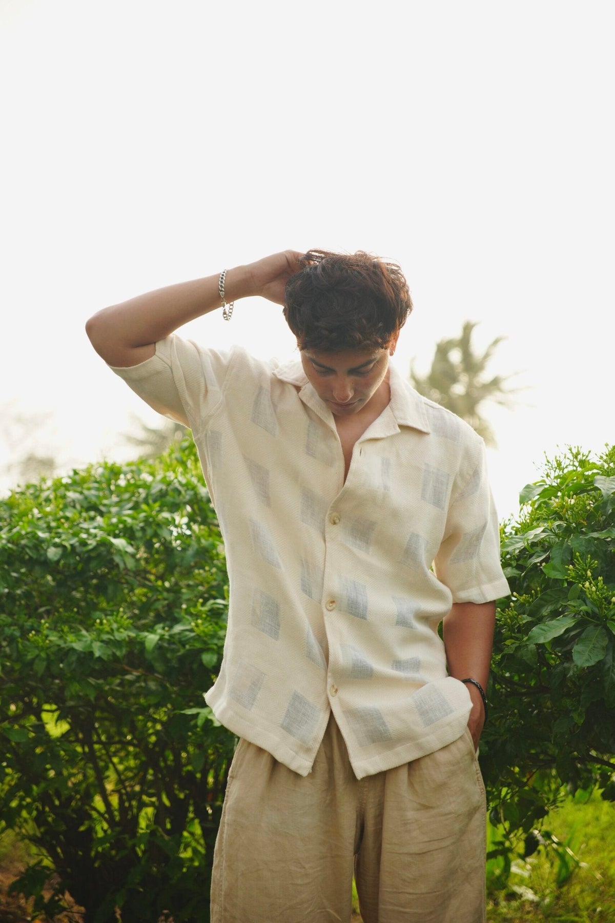 Off White H/S Jaquard Shirt image 4