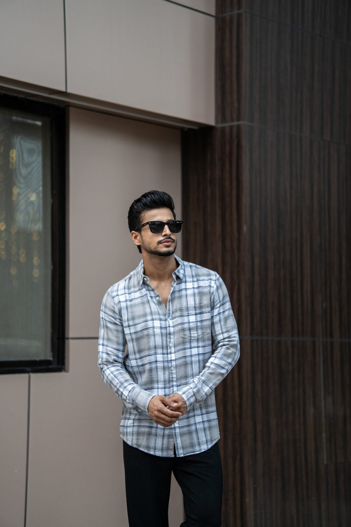 Sand Check Full Sleeves Shirt image 5
