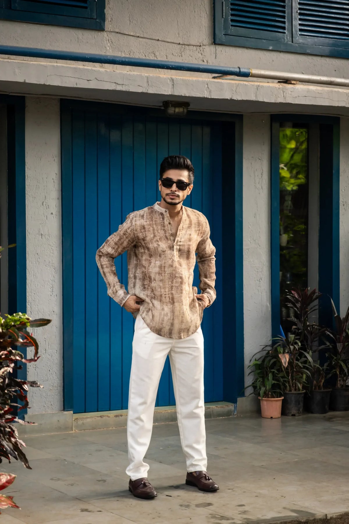 Abstract Printed Full Sleeves Kurta image 2