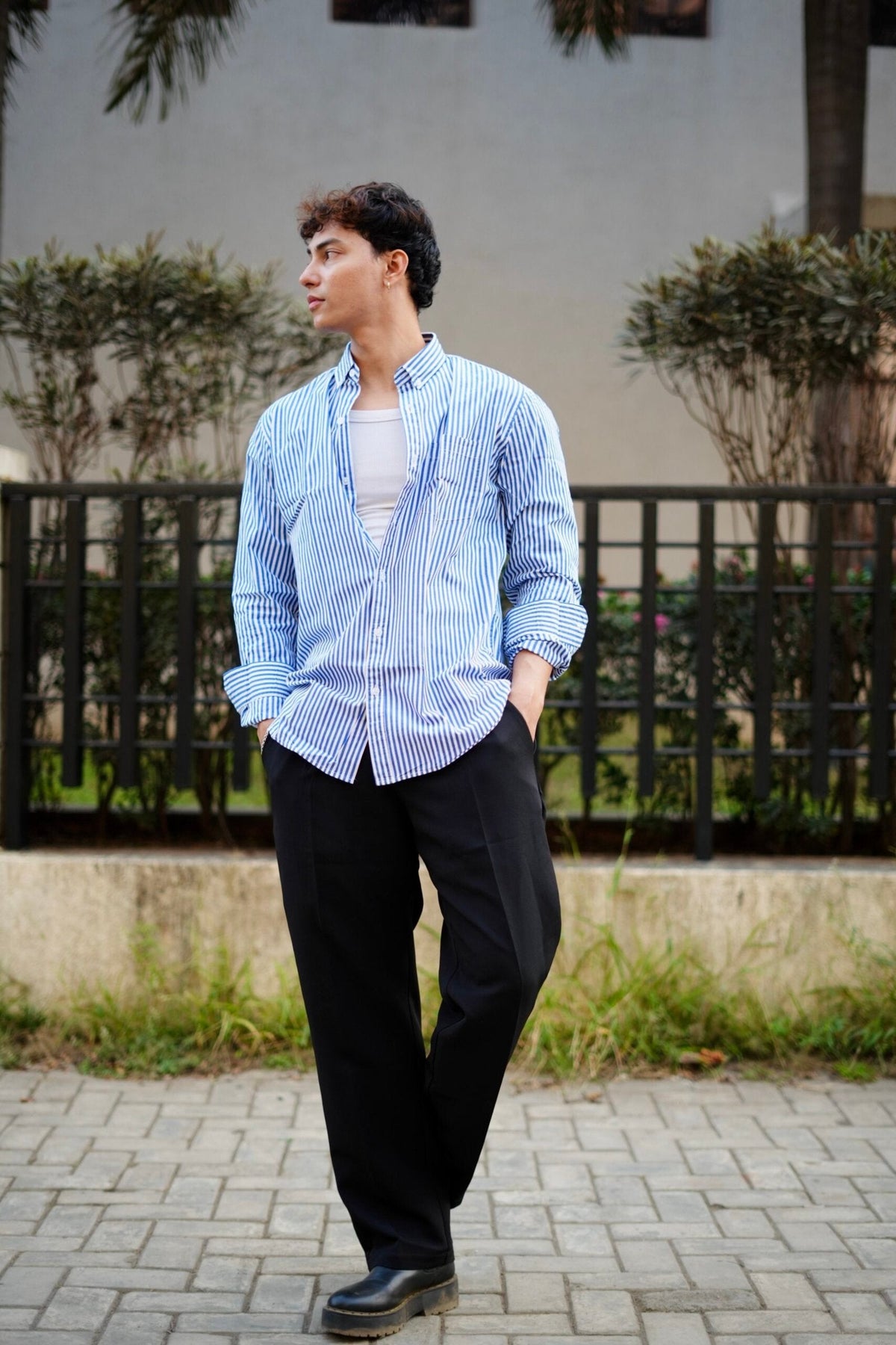 OLD MONEY THICK STRIPES SHIRT image 2