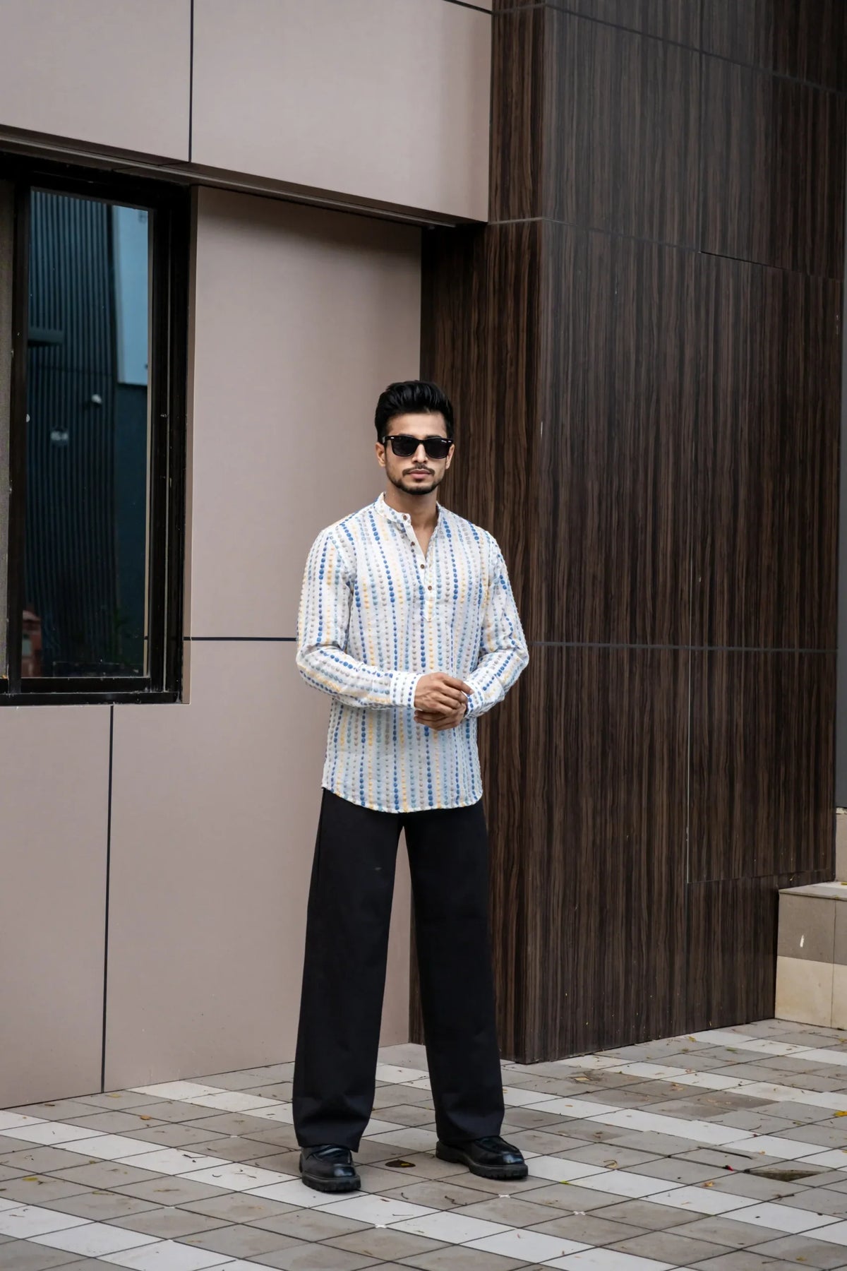 Multi Colored Boota Embroidered Full Sleeves Kurta image 5