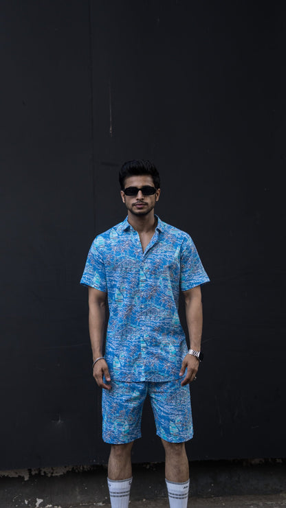 TROPICAL BEACH PRINT CORD SET image 0