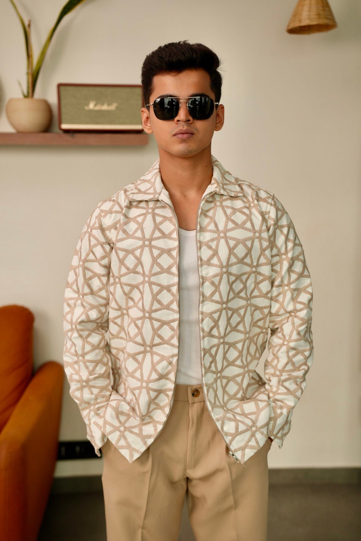 Dune Web Oversized Embroidered Shacket image 2
