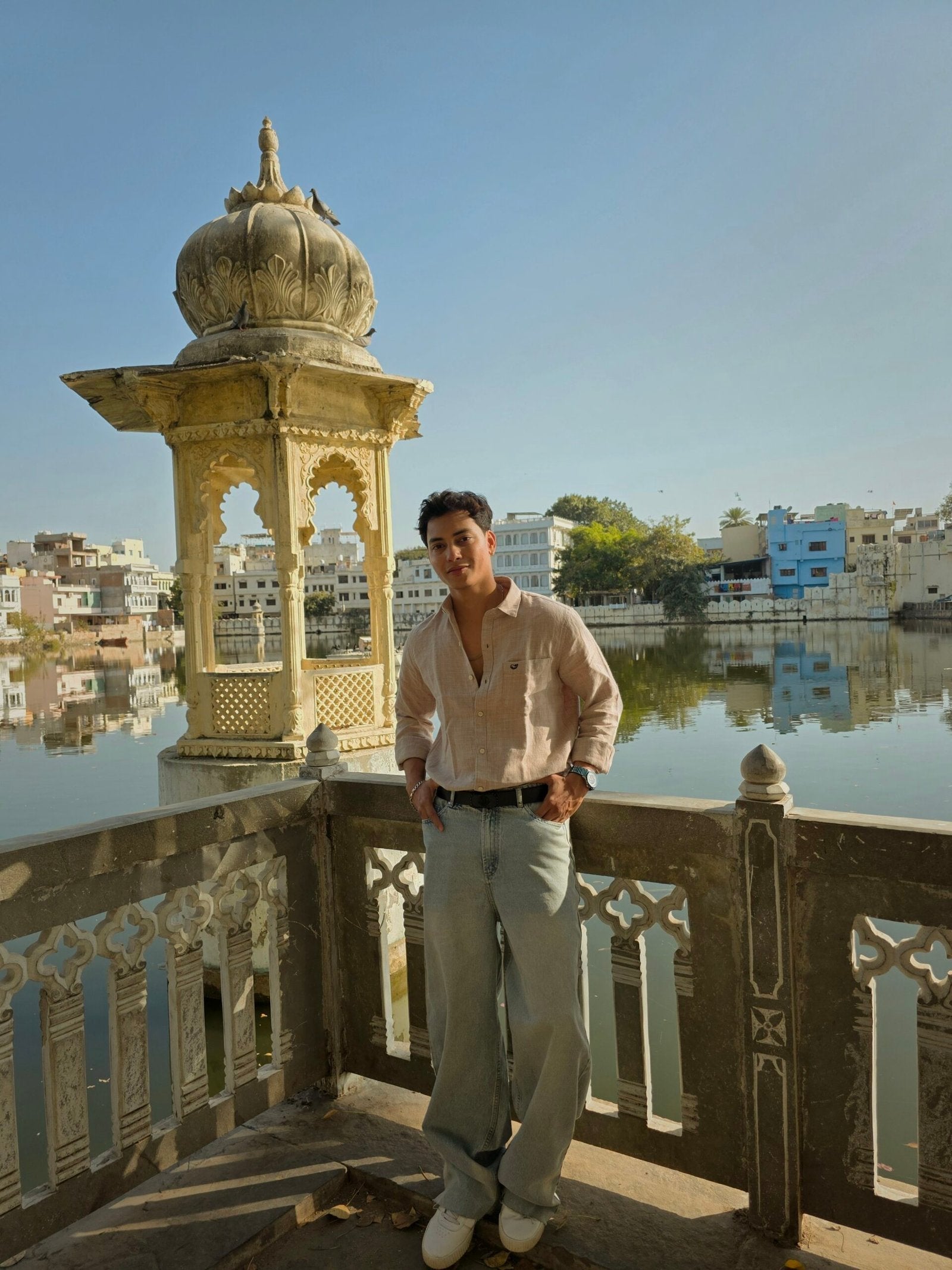 Pastel Pink F/S Linen Shirt image 0