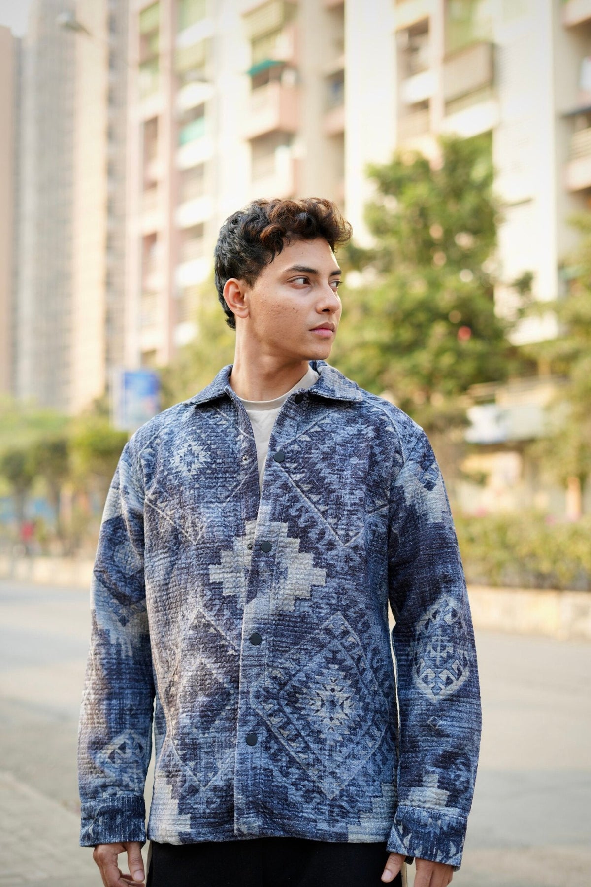 Navara Printed Oversized Shacket image 1