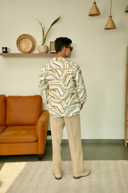 Sierra Stripe Oversized Embroidered Shacket image 2