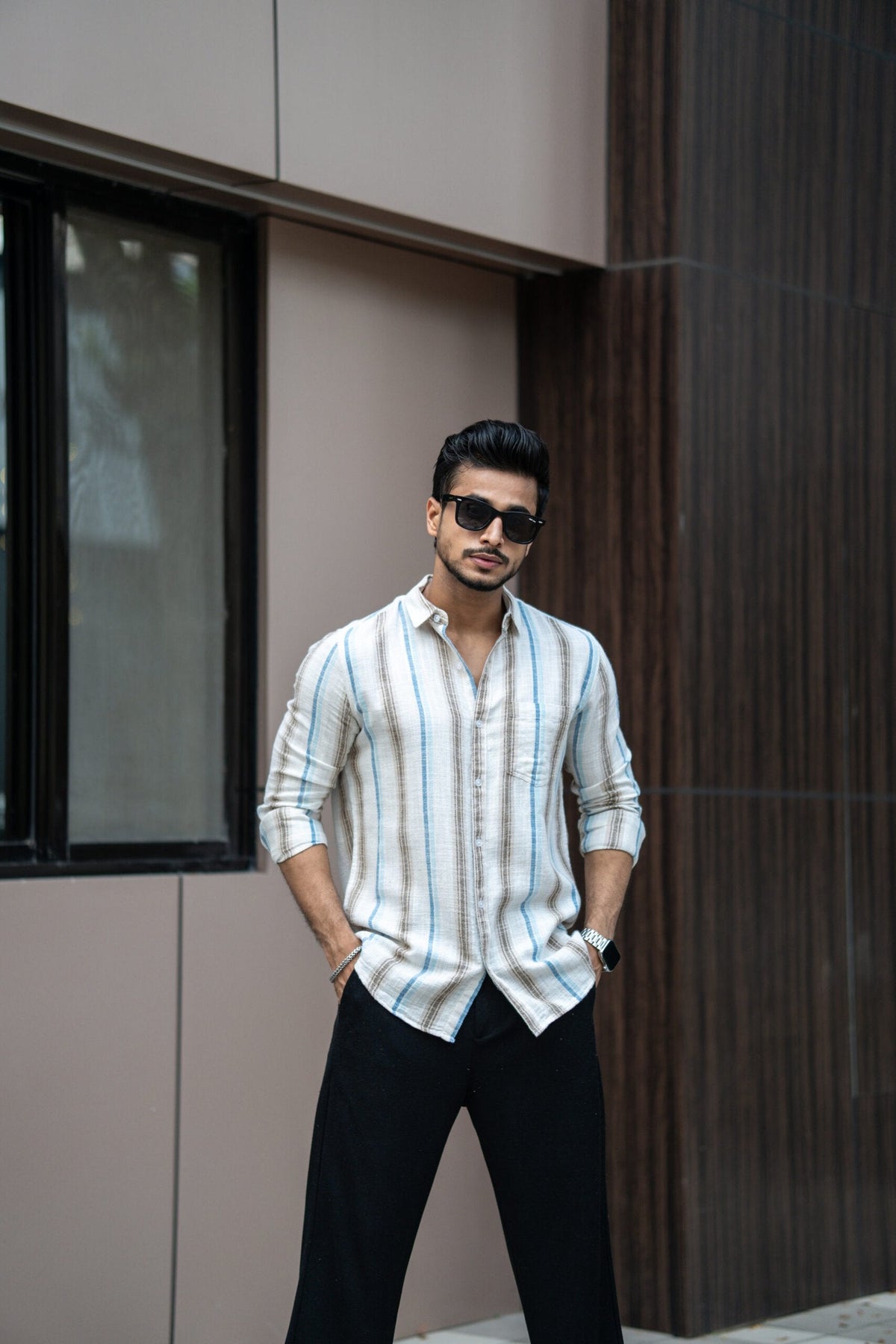 Sand Stripes Full Sleeves Shirt image 5