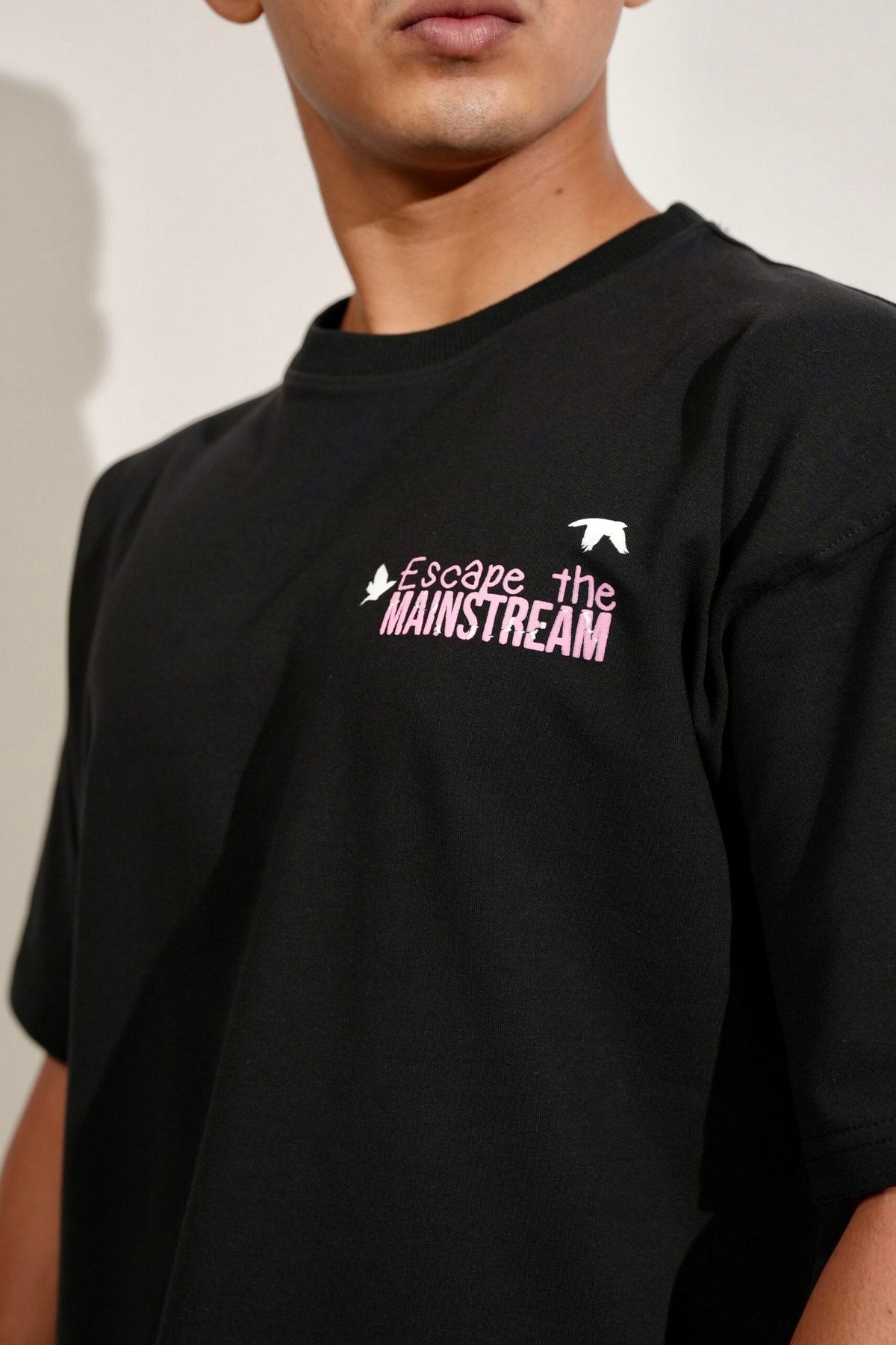 Black Printed Heavy GSM Oversized T-Shirt image 3