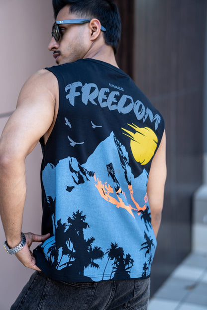 Black Printed Sando In Premium Fabric image 4