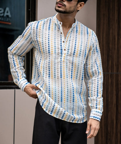 Multi Colored Boota Embroidered Full Sleeves Kurta image 3
