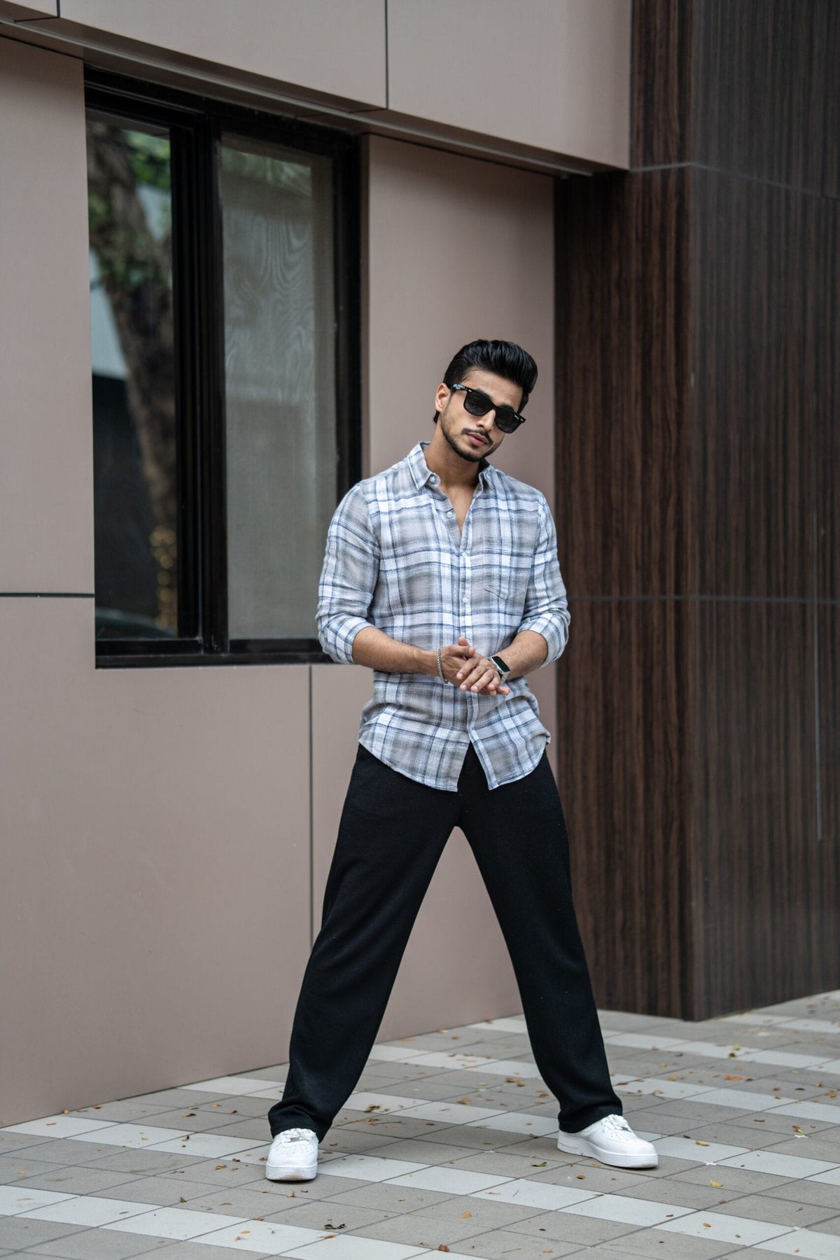 Sand Check Full Sleeves Shirt image 0