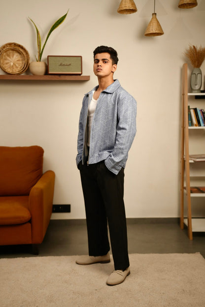 Skyline Chevron Oversized Printed Shacket image 1