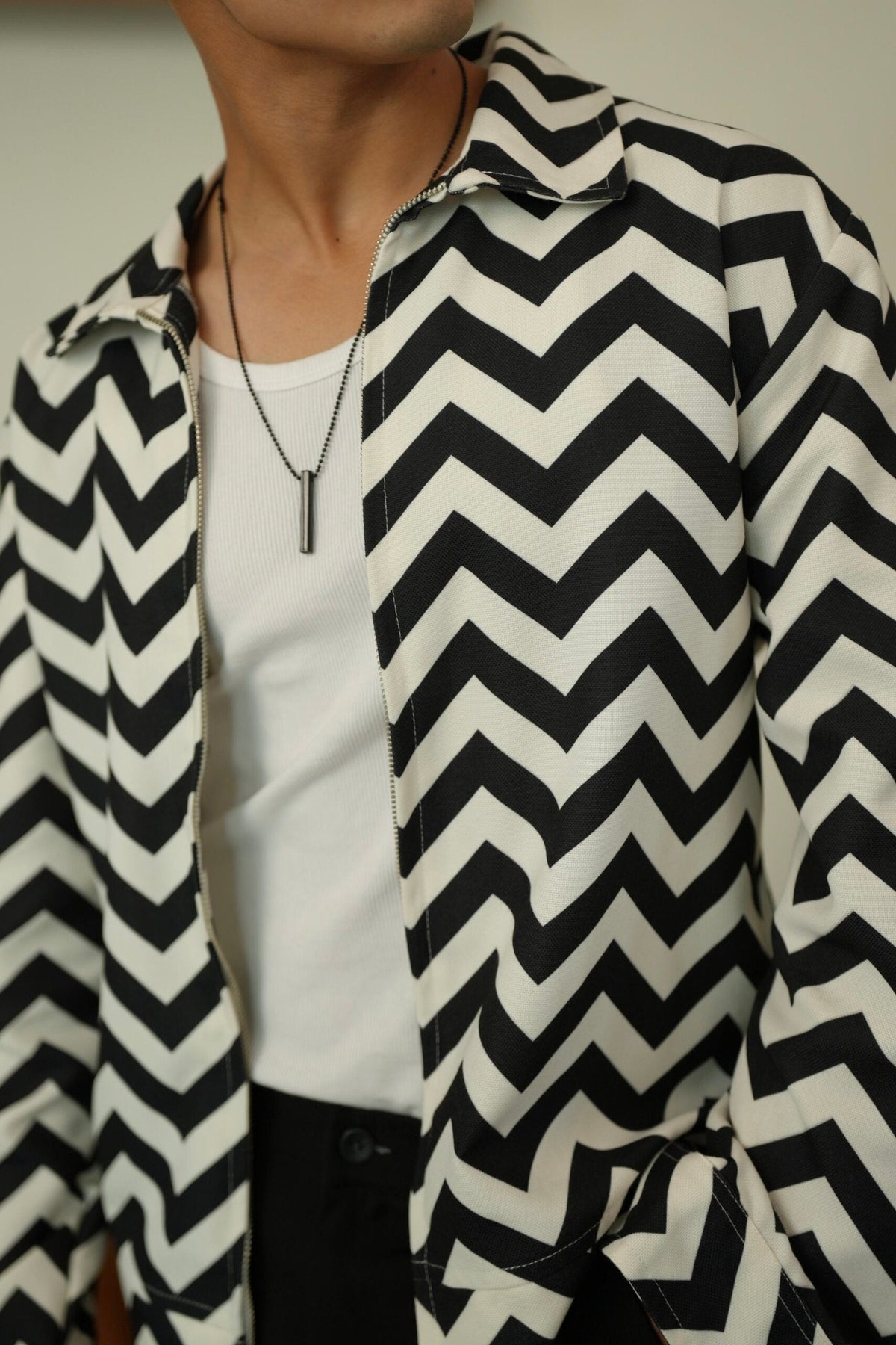 Zig Zag Oversized Printed Shacket image 4