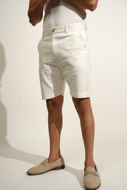 White Stripe Shorts image 2