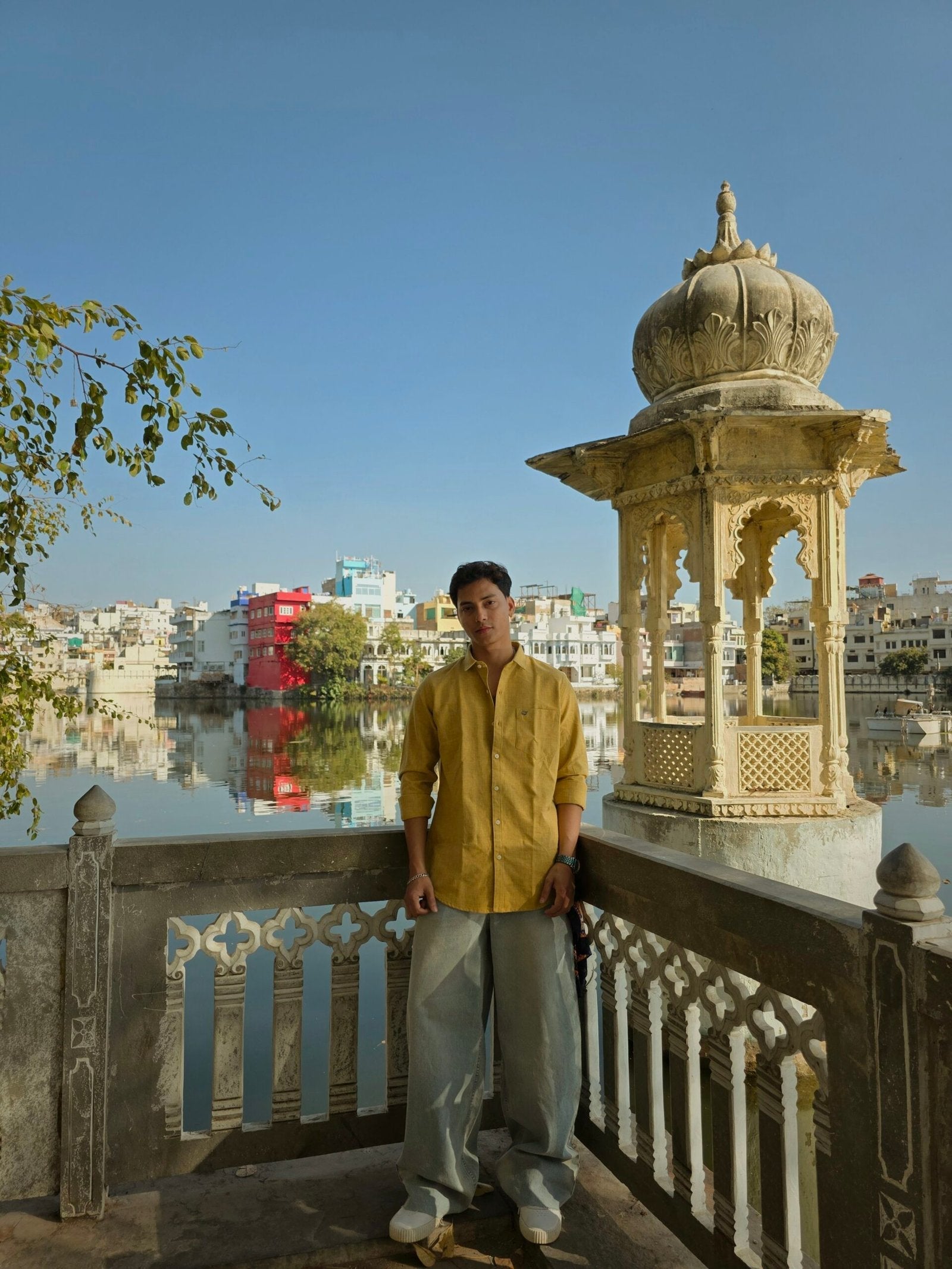 Mustard Yellow F/S Linen Shirt image 0