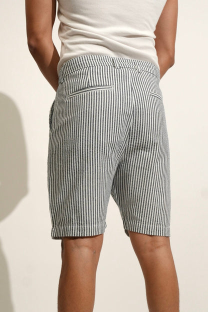 Black & White Stripe Shorts image 0