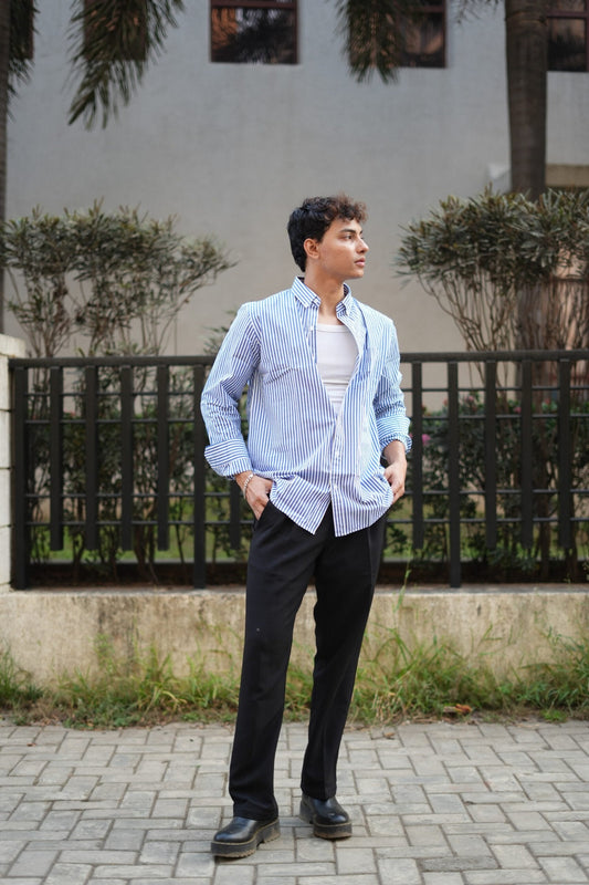 OLD MONEY THICK STRIPES SHIRT image 0