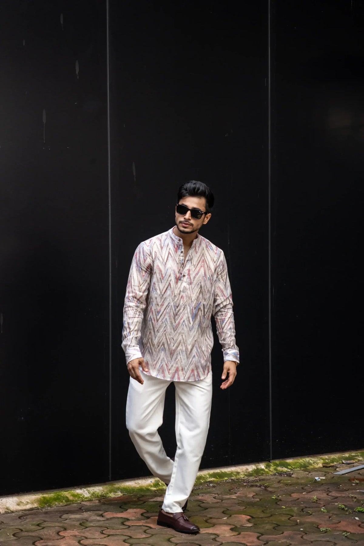 Zizag Printed Full Sleeves Kurta image 5