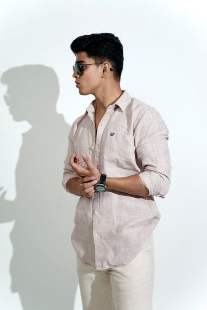 Light Khaki Cotton Linen Shirt image 3