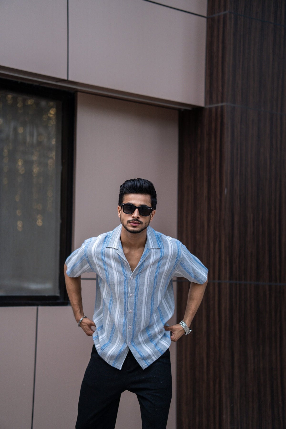 HALF SLEEVES STRUCTURED STRIPES SHIRT image 4