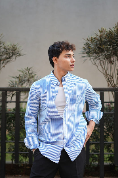 OLD MONEY THICK STRIPES SHIRT image 1
