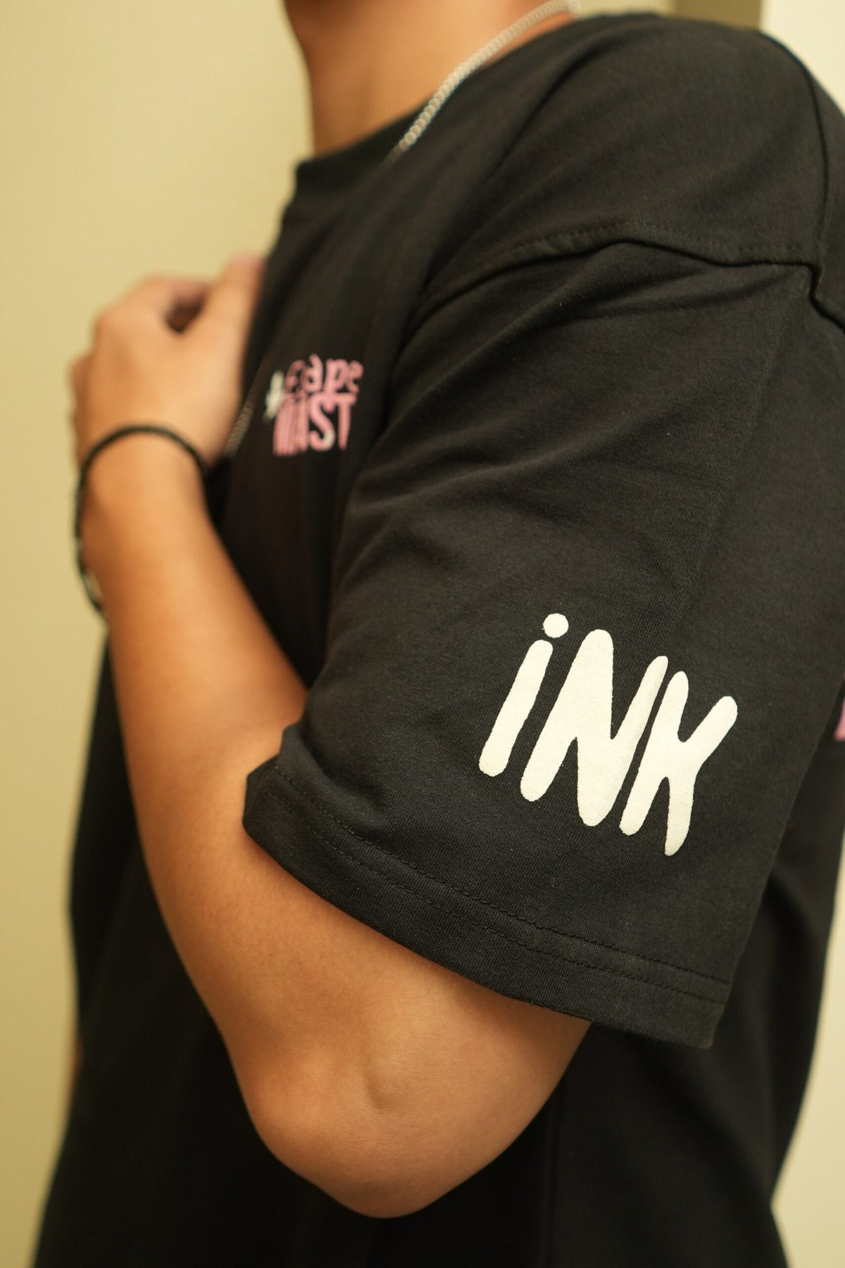 Black Printed Heavy GSM Oversized T-Shirt image 1