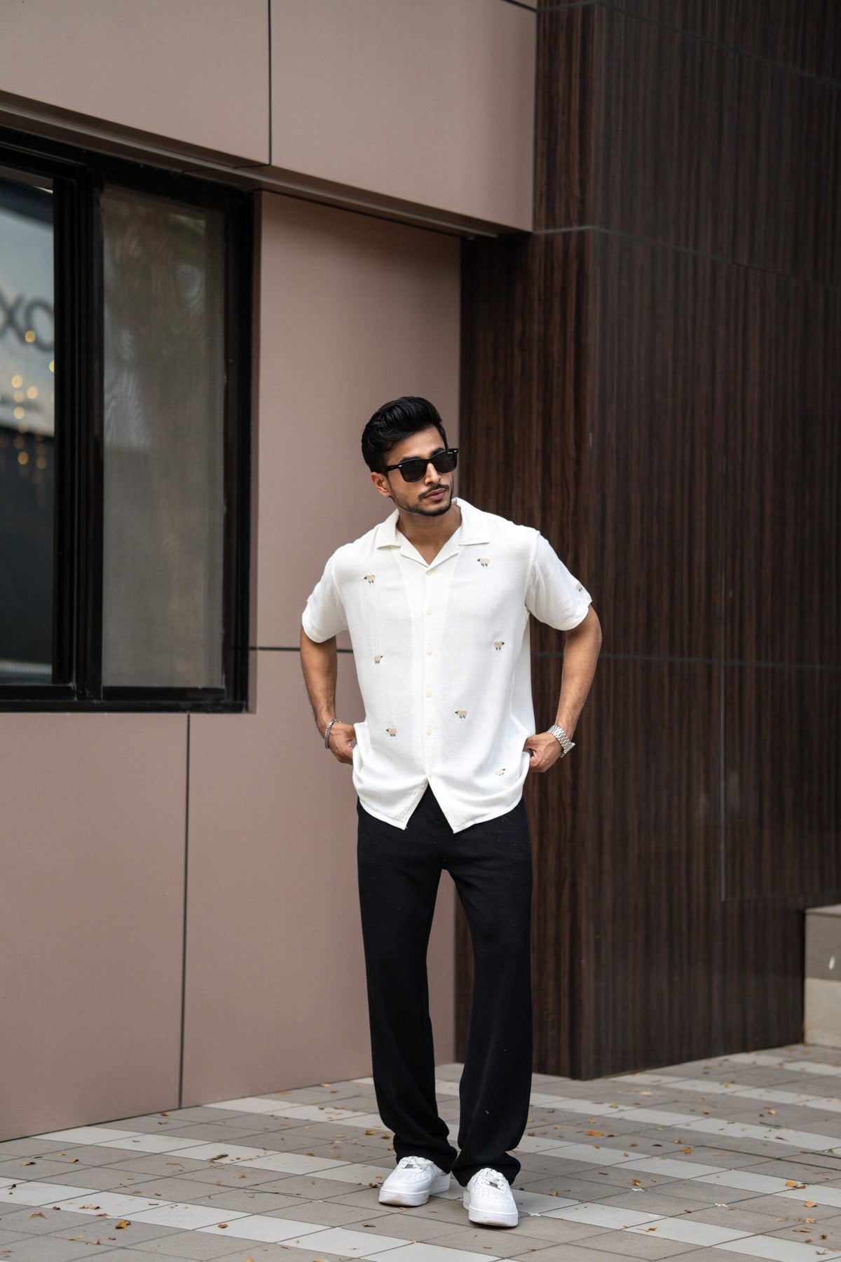 SHEEP EMBRODIERY HALF SLEEVES SHIRT image 2