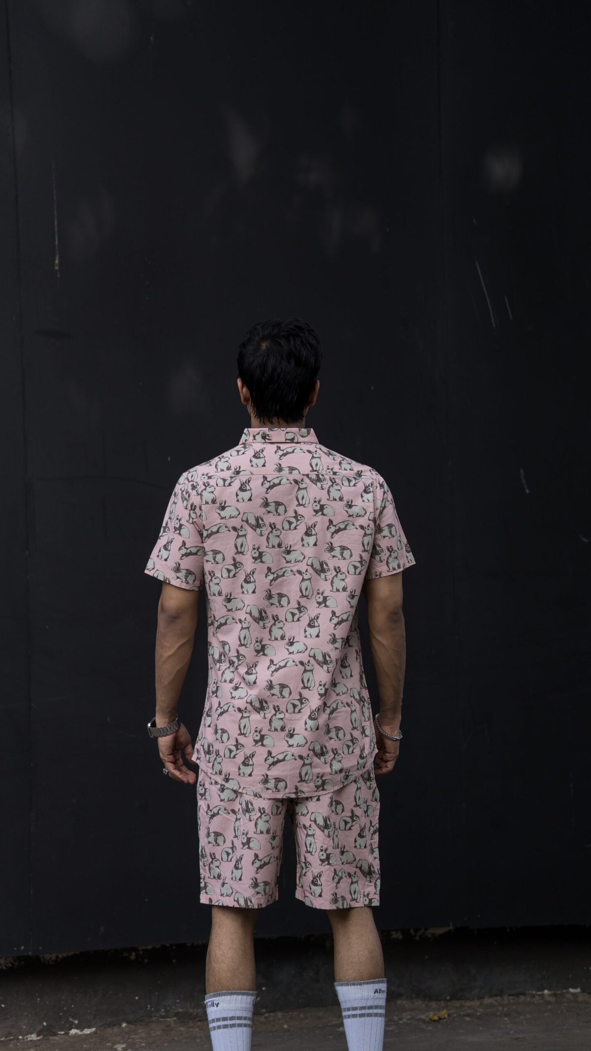 PINKISH RABIT PRINT CORD SET image 3