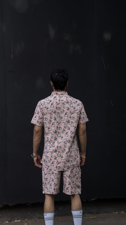 PINKISH RABIT PRINT CORD SET image 3