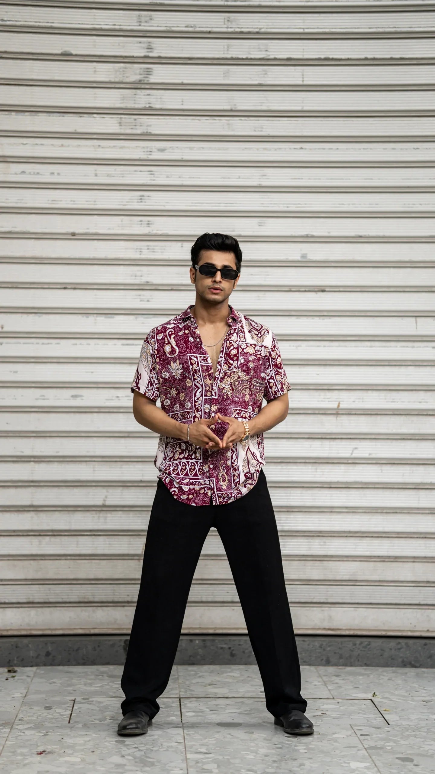 Multi Colour Abstract Printed Rayon Half Sleeves Shirt image 0