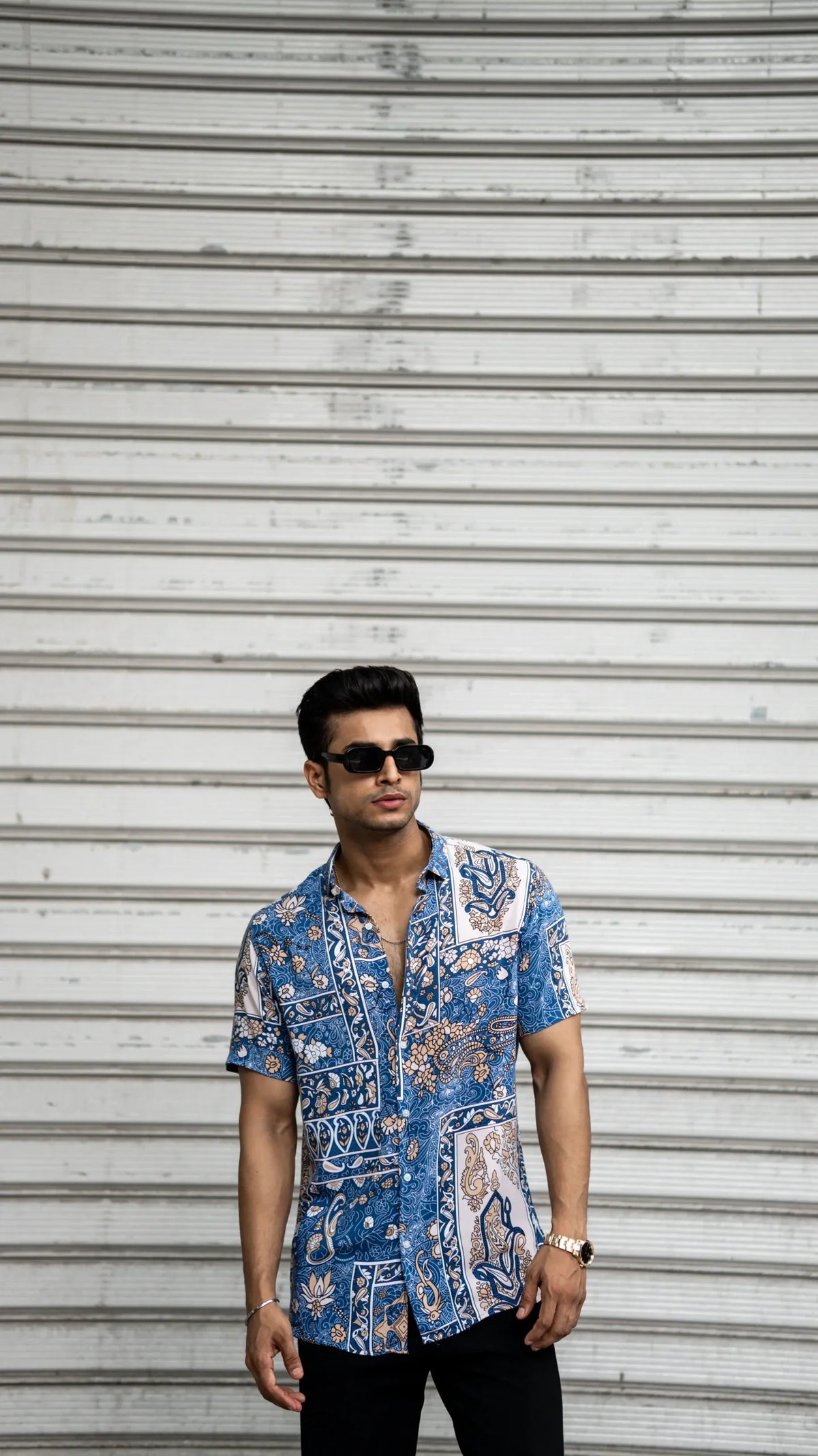 Multi Colour Abstract Printed Rayon Half Sleeves Shirt image 2