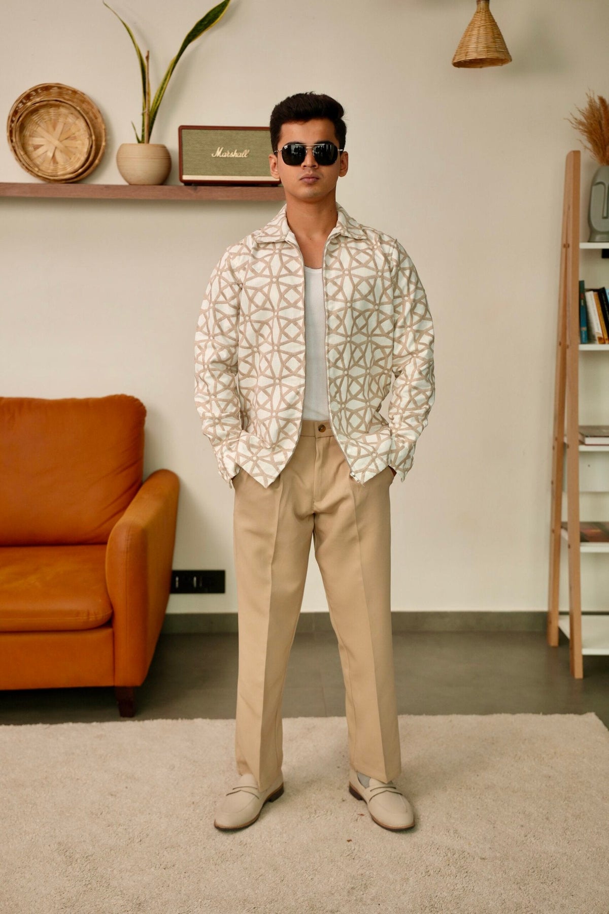 Dune Web Oversized Embroidered Shacket image 1
