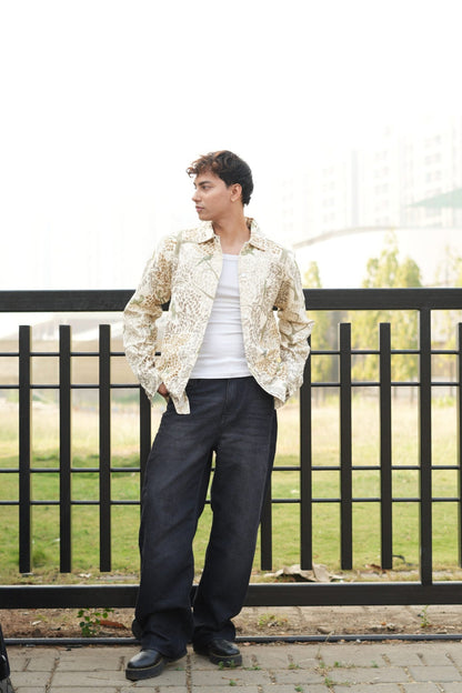 Olive Nest Printed Oversized Shacket image 4