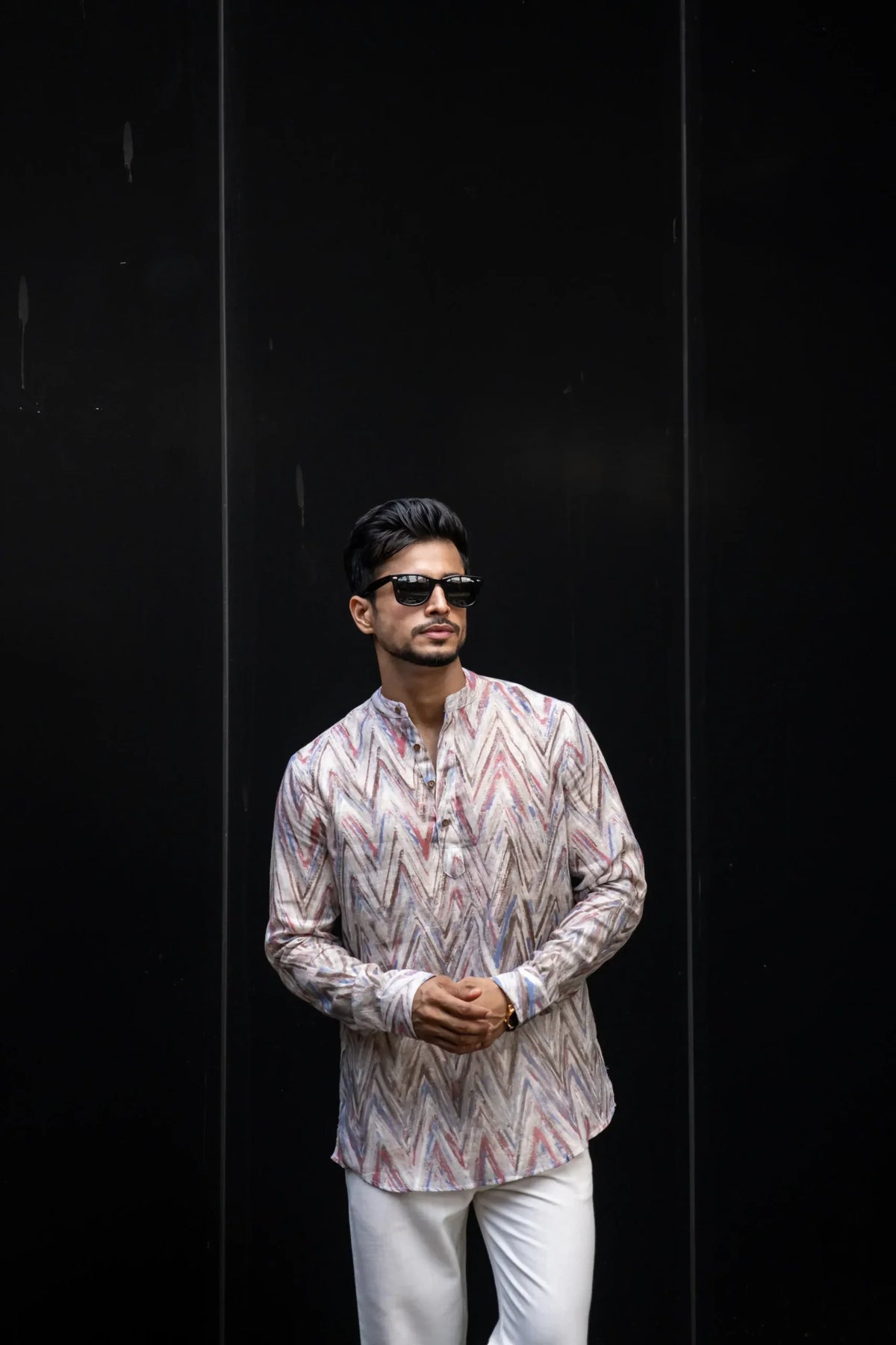 Zizag Printed Full Sleeves Kurta image 4