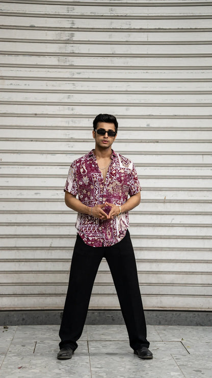 Multi Colour Abstract Printed Rayon Half Sleeves Shirt image 2