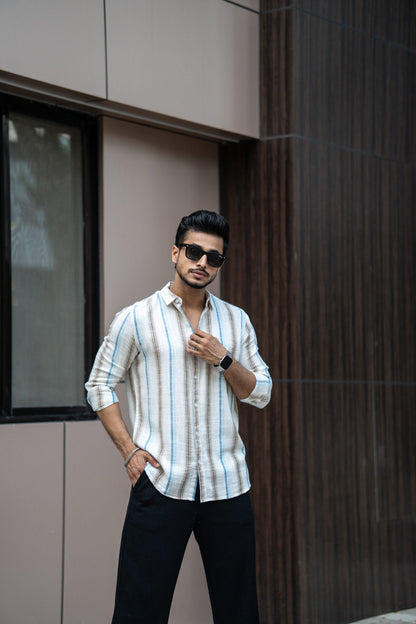 Sand Stripes Full Sleeves Shirt image 4