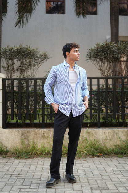 OLD MONEY THICK STRIPES SHIRT image 5