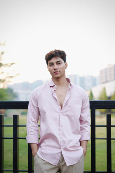 PINK SATIN SHIRT image 1