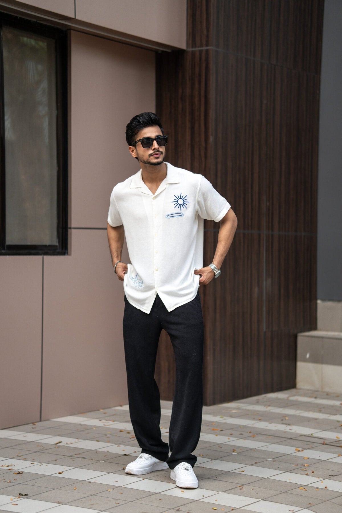 HALF SLEEVES SUN EMBRODIERY SHIRT image 2