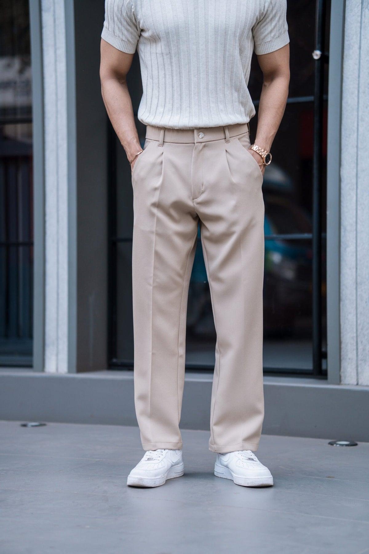 BEIGE KOREAN PANT image 0