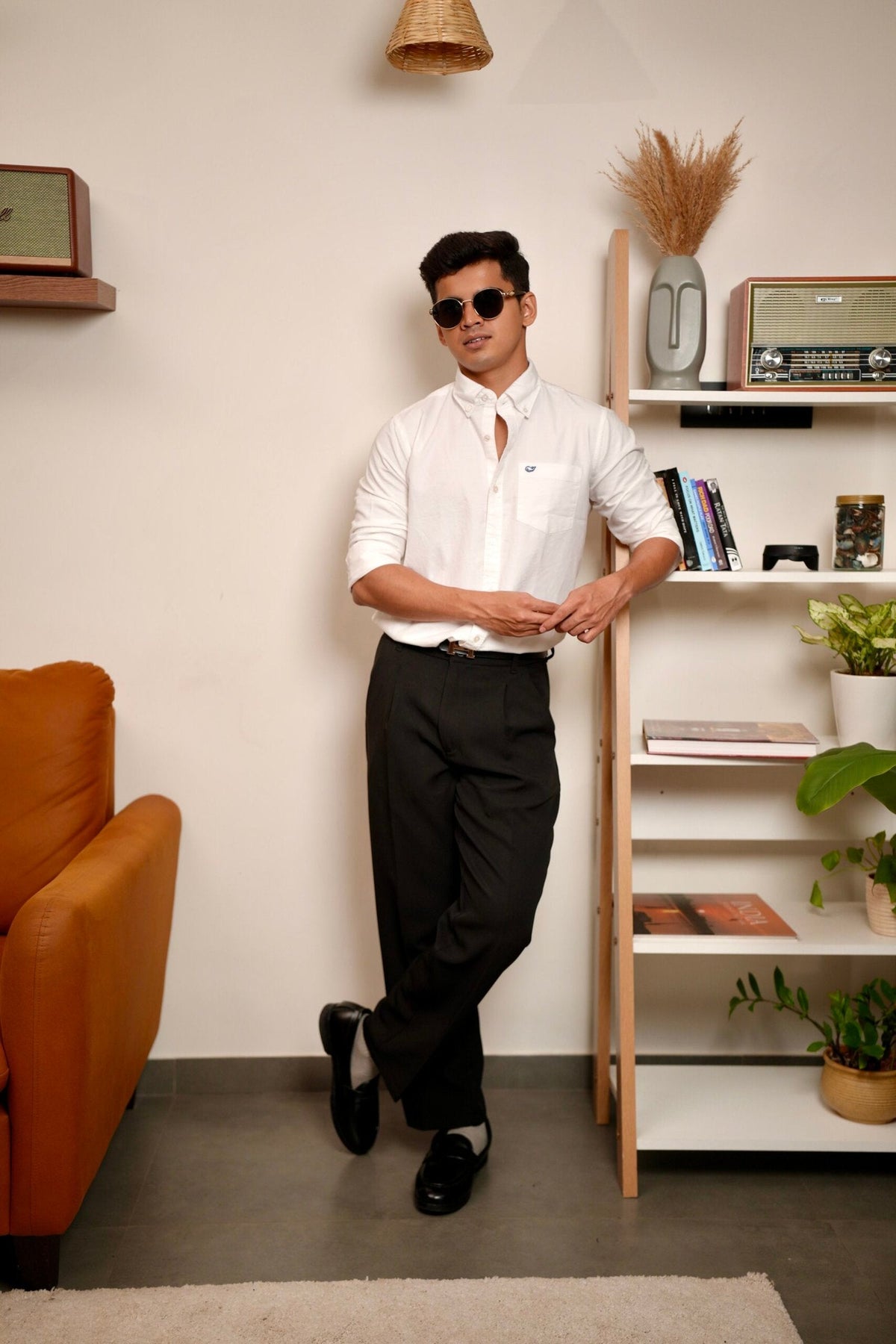 Plain White Oxford Shirt image 0