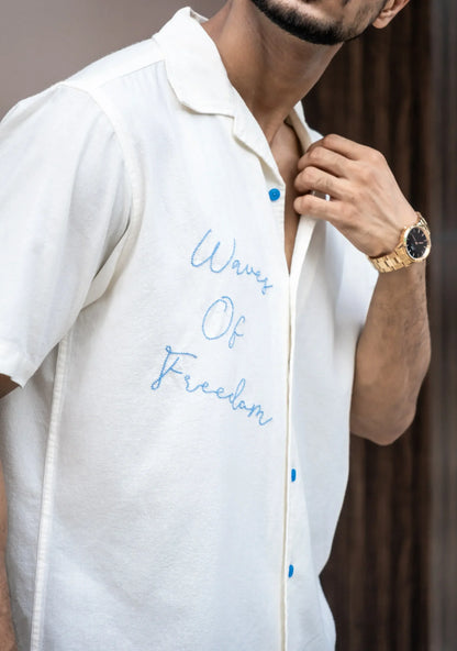 Waves Of Freedom Crush Half Sleeves Shirt image 1