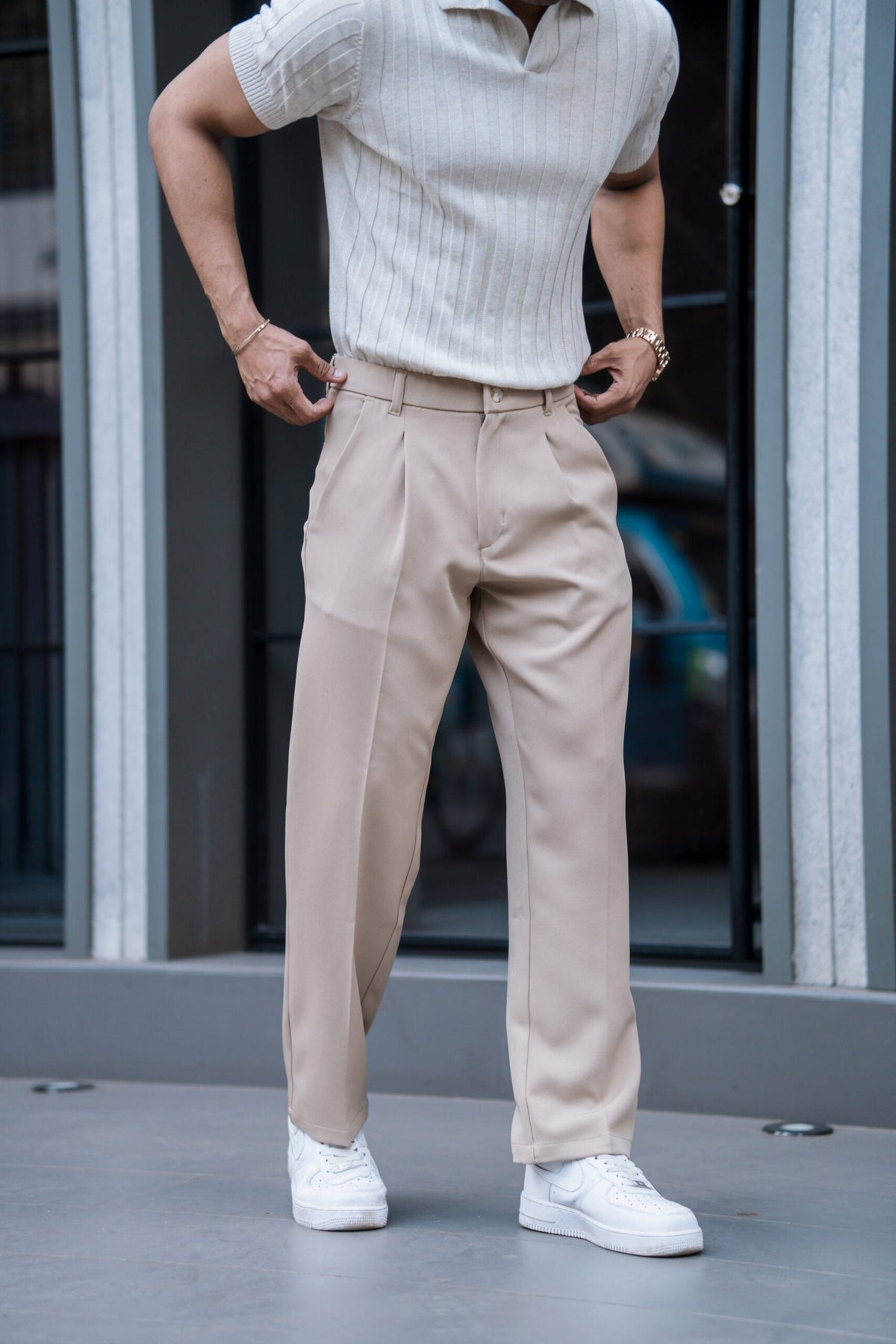 BEIGE KOREAN PANT image 4