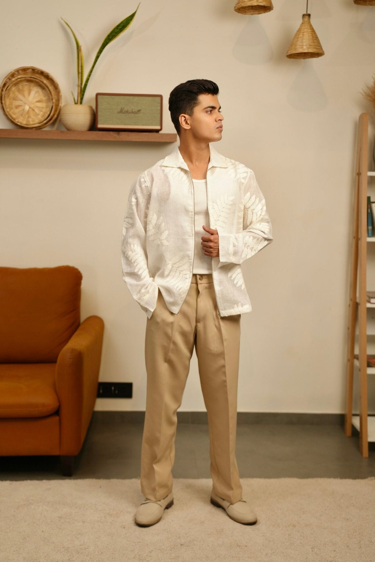 Whisper Leaf Oversized Embroidered Shacket image 1