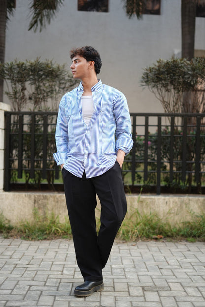 OLD MONEY THICK STRIPES SHIRT image 4