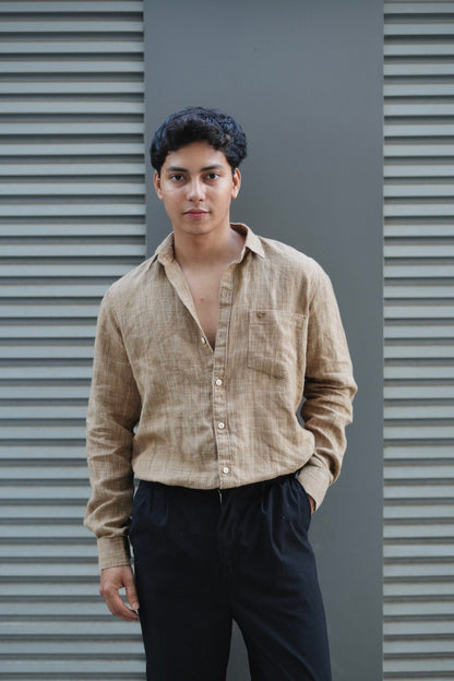 Khaki F/S Linen Shirt image 5