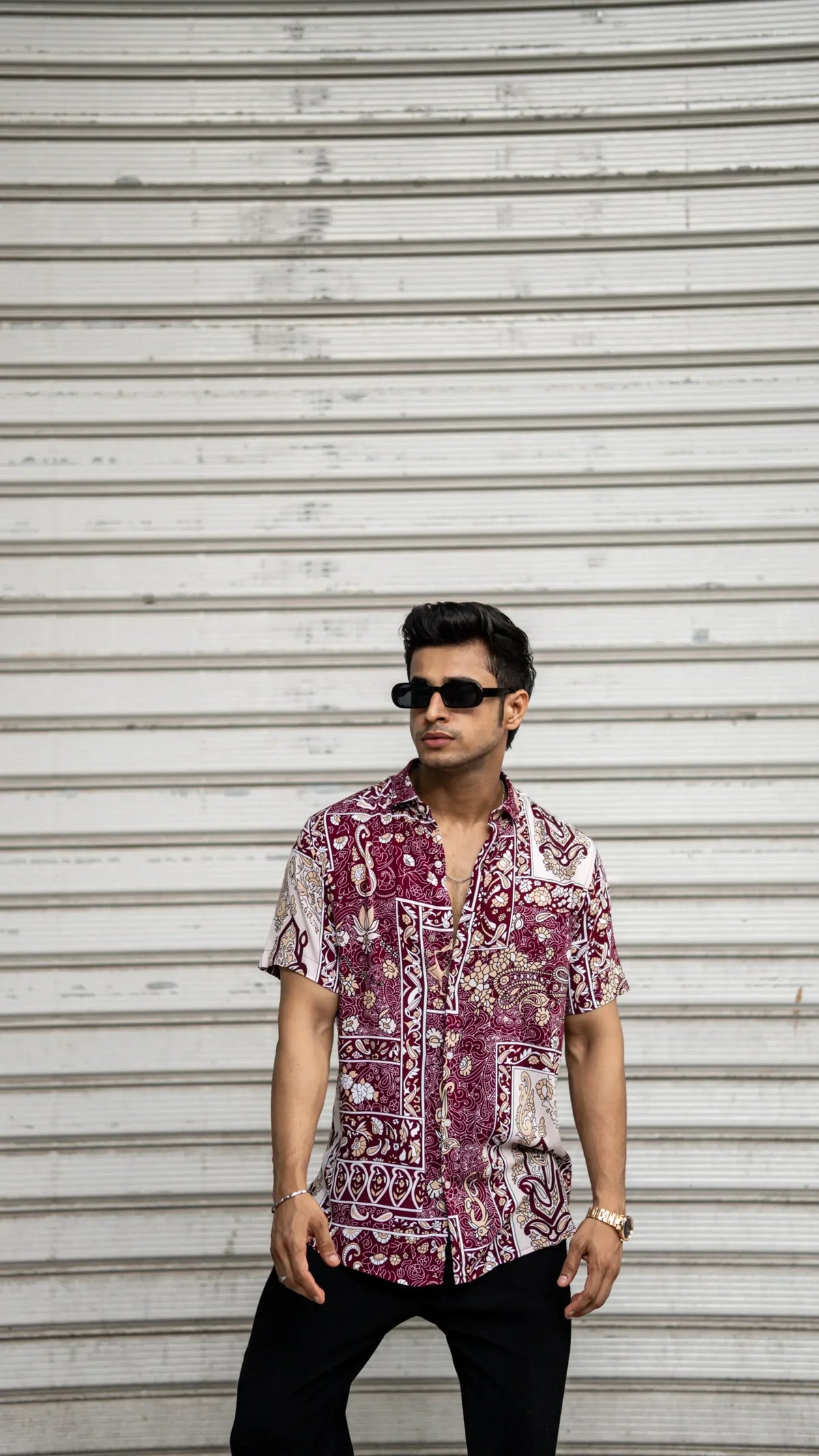 Multi Colour Abstract Printed Rayon Half Sleeves Shirt image 4