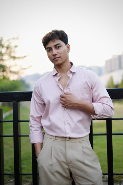 PINK SATIN SHIRT image 2
